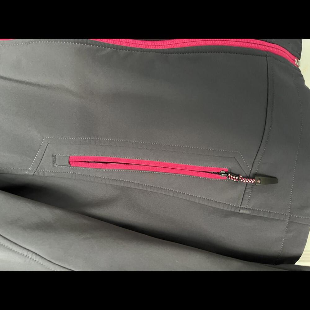 Koppen Softshell Size Large Gray Jacket With Pink… - image 3